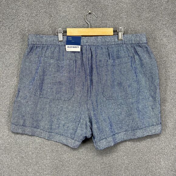 Old Navy Shorts Womens Large High Rise Linen Blend Lightweight Summer - Picture 11 of 15